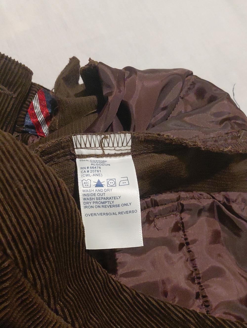 Women's Brown Tommy Hilfiger Corduroy Pants - Picture 6 of 7